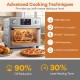 Stainless steel countertop convection oven with 26 QT capacity, 1700W power, and 14 cooking modes for versatile meals.