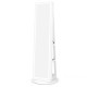 Standing jewelry cabinet in white with a foldable makeup shelf and built-in LED mirror for convenient daily use.
