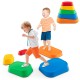 Colorful non-slip stepping stones for kids, promoting balance and coordination, suitable for indoor and outdoor play.