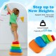 Colorful 5-piece non-slip stepping stone set for kids, supporting up to 177 lbs, ideal for indoor and outdoor play.
