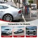 Trunk mount 3-bike rack for SUVs, hatchbacks, and sedans, featuring anti-sway straps and soft padding for stability.