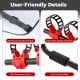 Reinforced fixation straps and adjustable safety fasteners on the Superbuy trunk mount 3-bike rack for SUVs.