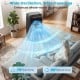 Evaporative air cooler with 1800 CFM airflow, 7-gallon tank, and wide oscillation for efficient room cooling.