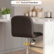 Brown swivel bar stool with 360° swivel function and adjustable height, perfect for kitchens and dining areas.