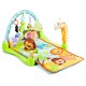 4-in-1 baby play gym mat with a plush giraffe and palm tree, offering a comfy space for tummy time and play.