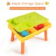 Colorful sand and water play table with storage lid, made of eco-friendly PP material, perfect for indoor and outdoor.