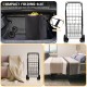 Folding rolling shopping cart with waterproof liner, compact design, and heavy-duty frame for easy mobility and storage.