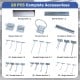 Assorted 28-piece accessory set for wall-mounted pegboard kit, including hooks and holders for tool organization.