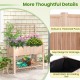 Elevated wooden planter box with trellis, 48" x 23" x 63", crafted from durable fir wood for outdoor gardening.