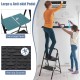 2-step ladder with wide anti-slip pedal, heavy-duty metal frame, and compact design for home and office use.