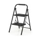 2-step ladder with heavy-duty metal frame, wide anti-slip pedals, and EVA foam padded handle for home and office use.