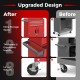 6-drawer rolling tool storage chest cabinet in red, featuring larger wheels, ergonomic handle, and enhanced storage.