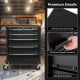 5-drawer tool storage cabinet in black with ball-bearing slides, central locking, and anti-scratch EVA pads for.