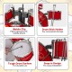 Close-up of the Kids Jazz Drum Keyboard Set showing the mobile clip, drum stick holder, and tough drum surface for.