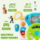 Kids steering wheel toy set featuring lights, sounds, and multiple siren sounds for imaginative play and cognitive.