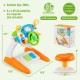 Kids steering wheel pretend play toy set with lights and sounds, showcasing the interactive steering wheel and.