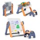 6-in-1 folding kids art easel with reversible tabletop, featuring adjustable angles for drawing and ample storage for.