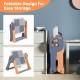 Foldable 6-in-1 kids art easel with reversible tabletop, perfect for drawing, building blocks, and easy storage.