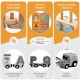 Wooden toy train set featuring cute animal patterns, sturdy wooden material, and stackable blocks for endless fun.