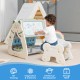 3-in-1 double-sided magnetic dry-erase board with stool, promoting creativity and storage for kids aged 1-5.