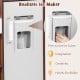 Kids toy kitchen playset ice maker with realistic press feature, includes ice cubes for imaginative cooking fun.