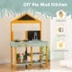 Kids kitchen playset with lifelike stove, rotatable faucet, and root viewer planter for imaginative play and creativity.