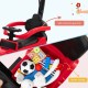 3-in-1 ride-on push car with protective guardrail and hidden storage, designed for kids aged 1-3 years in red.