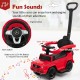 Red Mercedes Benz G350 ride-on push car with steering wheel, horn, and engine sounds for kids aged 1-3 years.