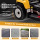 Close-up of the durable anti-skid tire of the yellow kids' ride-on excavator, designed for various road surfaces.