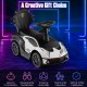 3-in-1 licensed Lamborghini ride-on push car in white, designed for kids 12-36 months, featuring durable frame and.