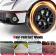 Close-up of wear-resistant wheels on the 3-in-1 Lamborghini ride-on car, suitable for various flat surfaces.