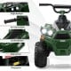 Front view of the 12V Kids Ride On ATV in army green with bright headlights, anti-slip handlebars, and comfortable seat.