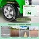 Close-up of the anti-slip, wear-resistant wheel of the 12V Kids Ride-on Garbage Truck, designed for various road.