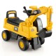 Licensed Caterpillar kids ride-on digger in yellow with control lever, flexible steering, and anti-tumble design for.