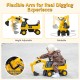 Licensed Caterpillar kids ride-on digger in yellow with adjustable arm and control lever for ages 1-3, ideal for.