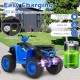 24V Kids Ride-On Electric ATV in blue with LED display, easy charging port, and reinforced puncture-proof tires for.