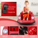 Red 12V electric kids ride-on bumper car with LED lights, remote control, and adjustable safety belt for indoor or.