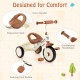 Toddler tricycle with ergonomic seat, comfortable handlebars, and adjustable features for kids aged 3-5 years old.