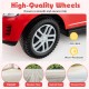 High-quality wheels of a red 3 in 1 push car, featuring anti-skid and wear-resistant design for smooth rides on various.