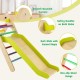 2-in-1 wooden triangle climber set with gradient adjustable slide, featuring smooth corners and safety handles for.