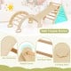 5-in-1 wooden kids climber with a stable triangular structure, solid beech wood, and smooth edges for safe play.