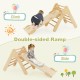 Double-sided ramp for climbing and sliding, made of solid beech wood, suitable for toddlers aged 1+, promotes motor.