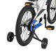Close-up of the removable training wheels on the 18 Feet Kids Bike, featuring a durable carbon steel frame and safety.