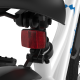 Close-up of the rear reflector on the 18 Feet Kids Bike, enhancing safety with bright red visibility for young riders.