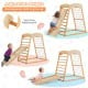 6-in-1 wooden jungle gym with adjustable height ramp, monkey bars, and safety features for indoor play.