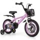 14-inch kids bike in pink with adjustable handlebars, training wheels, and front basket for ages 3-5 years.