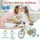 Kids bike in green with adjustable handlebar and saddle, featuring training wheels for balance and safety. Perfect for.