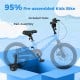 16-inch kids bike with magnesium alloy frame, adjustable seat, and included tools for fast assembly, perfect for ages 4.