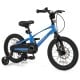 16-inch kids bike in blue with adjustable seat, magnesium alloy frame, and removable training wheels for ages 4 to 7.