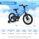 16-inch kids bike with adjustable seat and handlebar, magnesium alloy frame, and removable training wheels for ages 4-7.